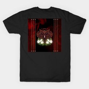 Decorative owl head with flowers T-Shirt